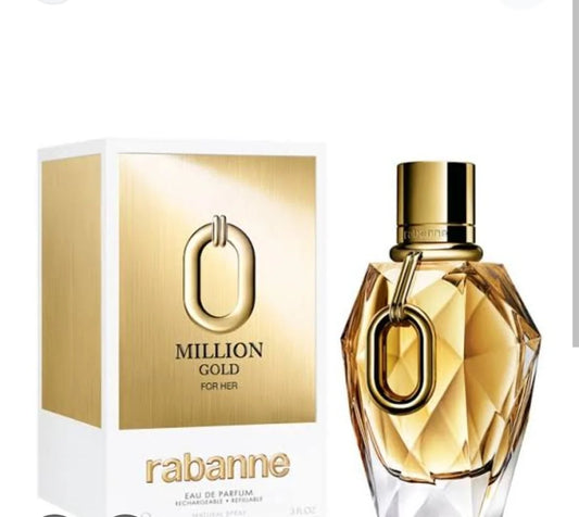 Million Gold For Her Eau de Parfum Spray for Women – 90ml / 3.0 fl oz – New & Sealed